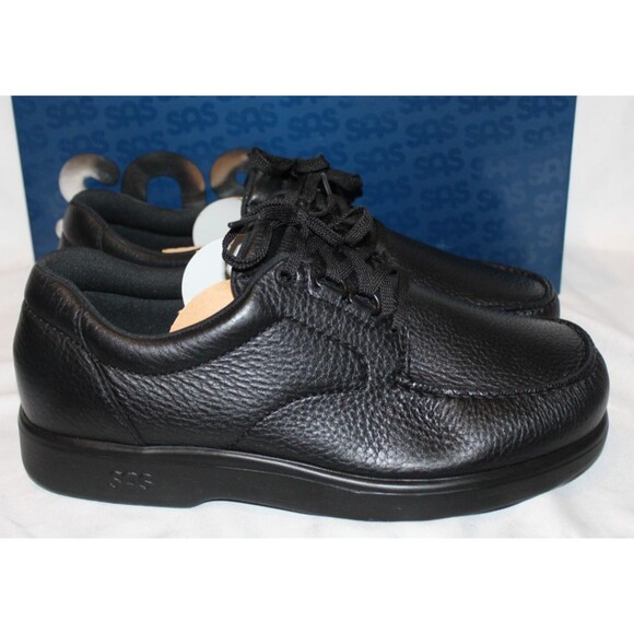 SAS Bout Time Running Shoes Men\'s Black Leather Lace-Up Low Top Sneakers 12 WW main image 7